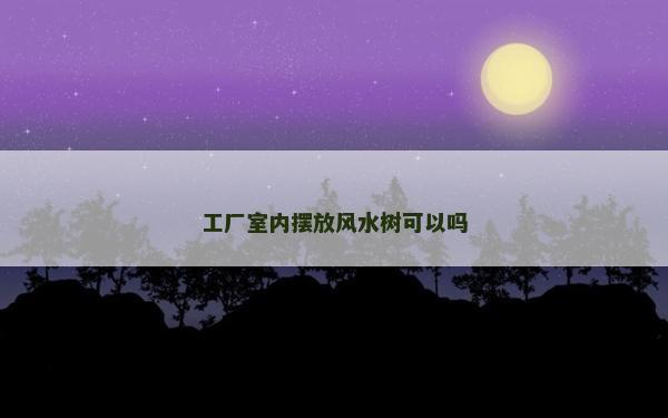 工廠室內擺放風水樹可以嗎