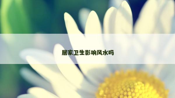 居家衛生影響風水嗎