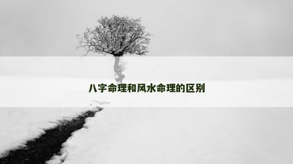 八字命理和風水命理的區別
