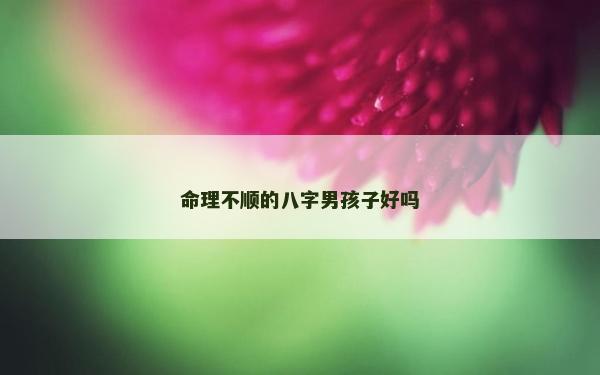 命理不順的八字男孩子好嗎