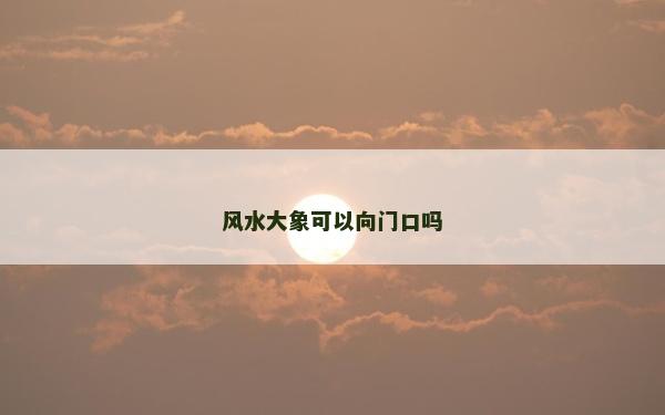 風(fēng)水大象可以向門口嗎
