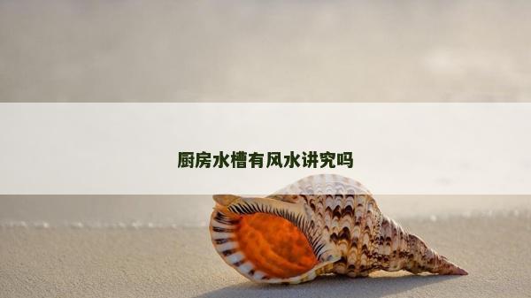 廚房水槽有風水講究嗎 廚房水槽有風水講究嗎