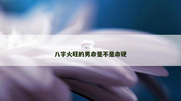 八字火旺的男命是不是命硬