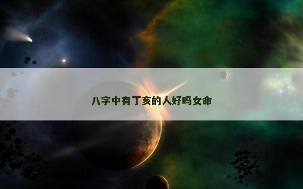 八字中有丁亥的人好嗎女命