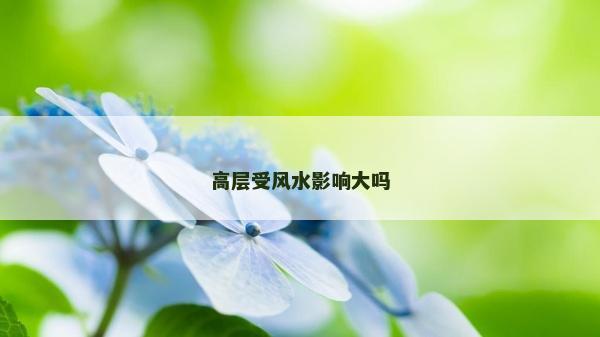 高層受風(fēng)水影響大嗎