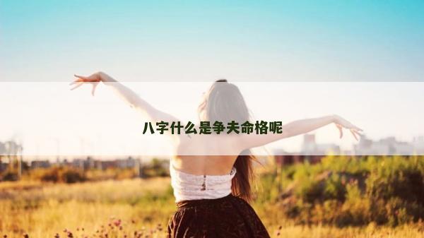 八字什么是爭夫命格呢