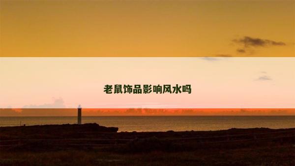 老鼠飾品影響風水嗎