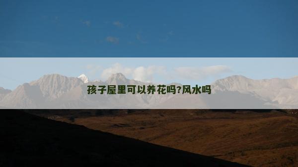 孩子屋里可以養(yǎng)花嗎?風(fēng)水嗎
