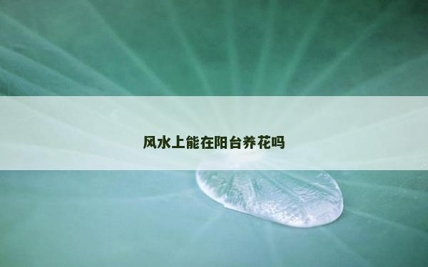 風(fēng)水上能在陽臺(tái)養(yǎng)花嗎