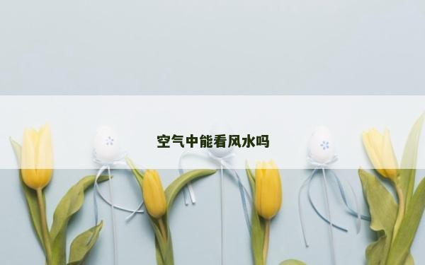 空氣中能看風水嗎