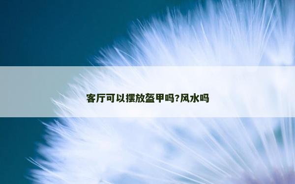 客廳可以擺放盔甲嗎?風水嗎