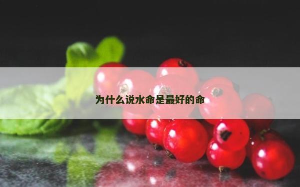為什么說水命是最好的命