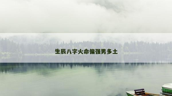 生辰八字火命偏強男多土