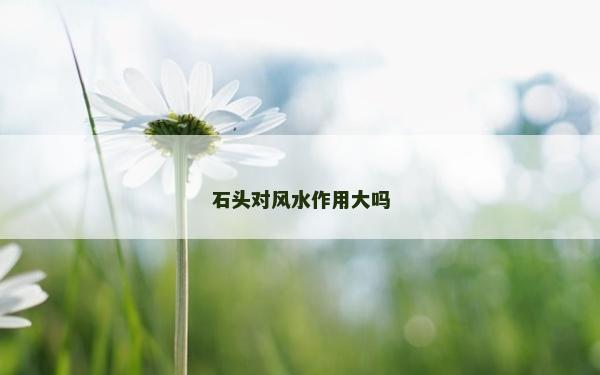 石頭對(duì)風(fēng)水作用大嗎