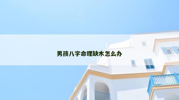 男孩八字命理缺木怎么辦