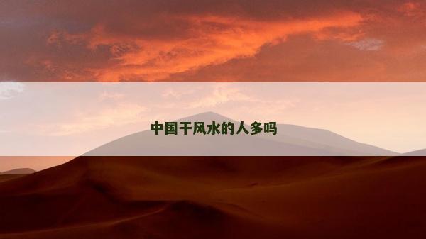 中國干風水的人多嗎