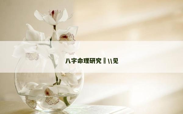 八字命理研究淺\\見