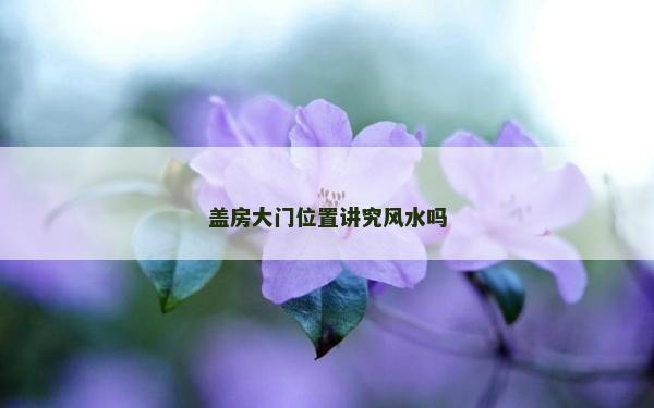 蓋房大門位置講究風水嗎