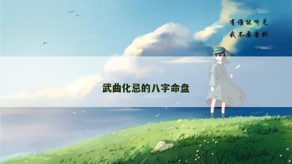武曲化忌的八字命盤