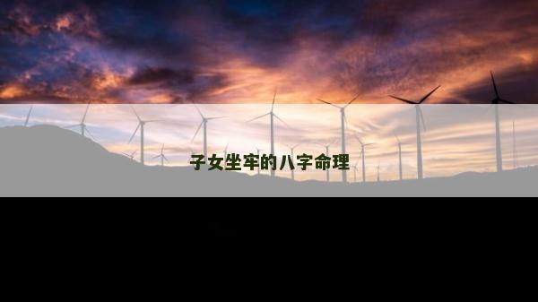 子女坐牢的八字命理