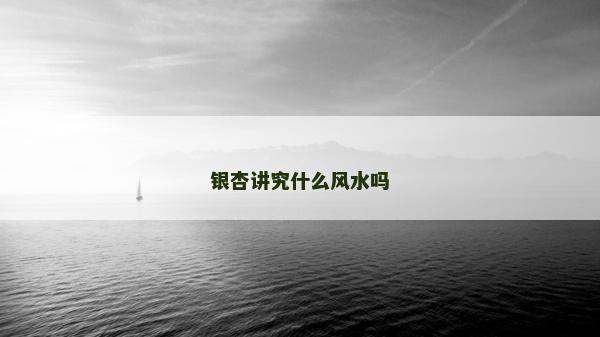 銀杏講究什么風水嗎
