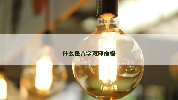 什么是八字雙印命格