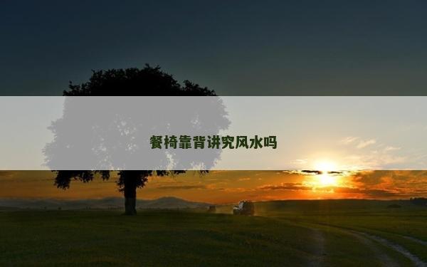餐椅靠背講究風(fēng)水嗎