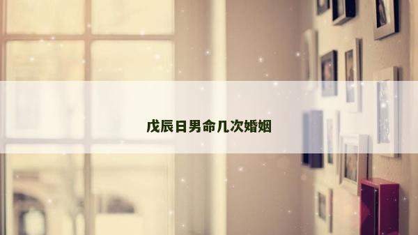 戊辰日男命幾次婚姻