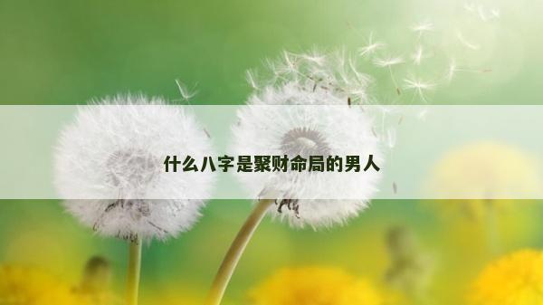 什么八字是聚財命局的男人