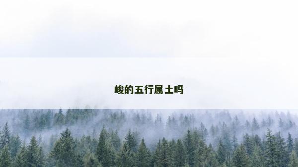峻的五行屬土嗎