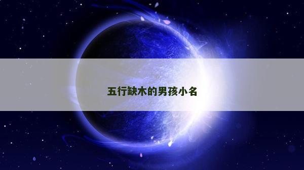 五行缺木的男孩小名