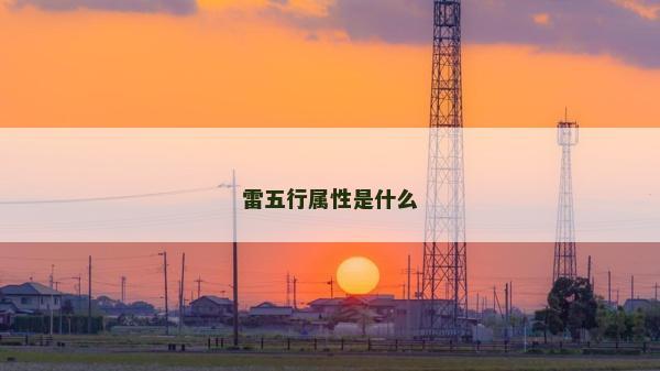 雷五行屬性是什么