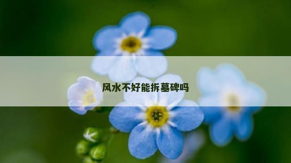 風水不好能拆墓碑嗎