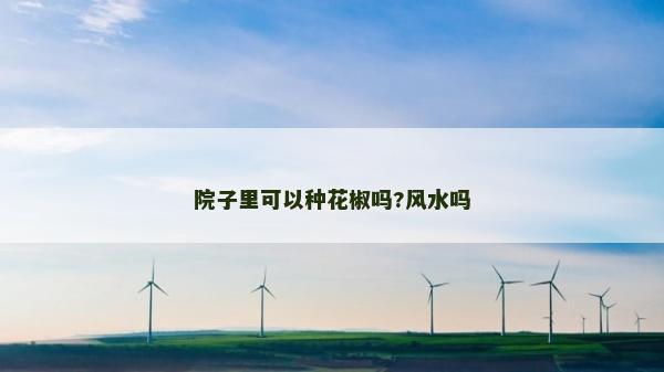 院子里可以種花椒嗎?風(fēng)水嗎