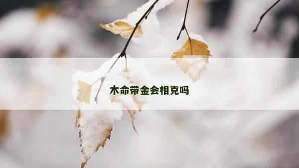 木命帶金會相克嗎