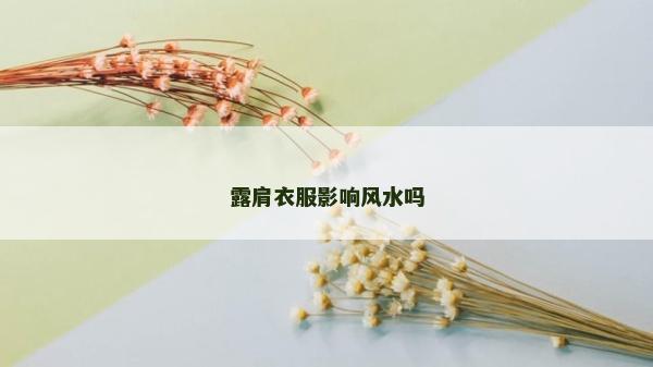露肩衣服影響風水嗎