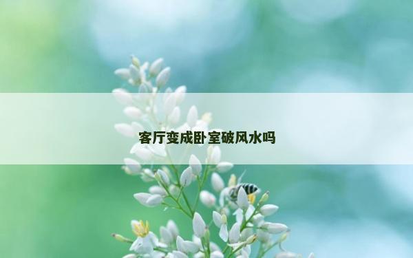 客廳變成臥室破風水嗎