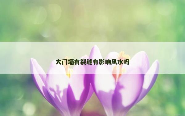 大門墻有裂縫有影響風水嗎