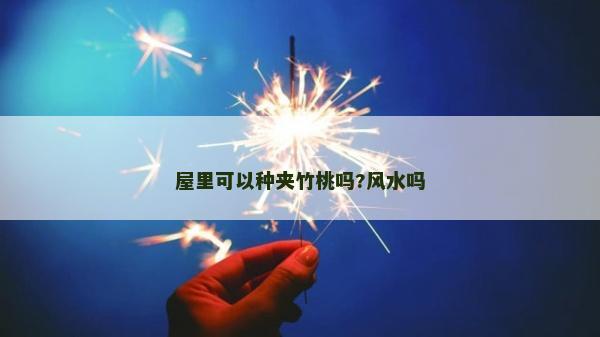 屋里可以種夾竹桃嗎?風水嗎