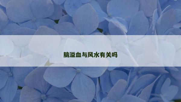 腦溢血與風(fēng)水有關(guān)嗎 腦溢血與風(fēng)水有關(guān)嗎