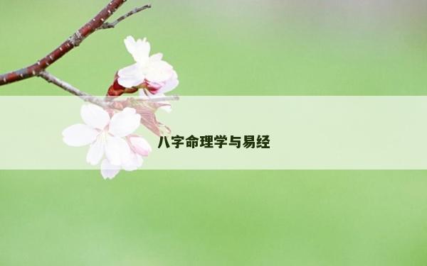 八字命理學與易經