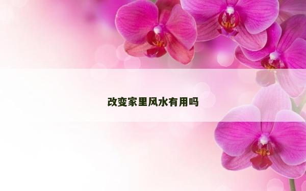 改變家里風水有用嗎