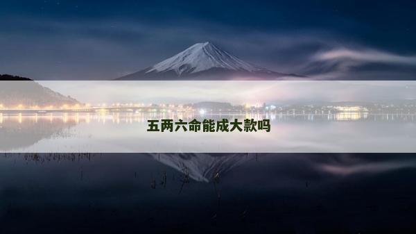 五兩六命能成大款嗎