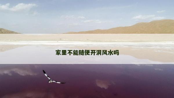 家里不能隨便開洞風(fēng)水嗎