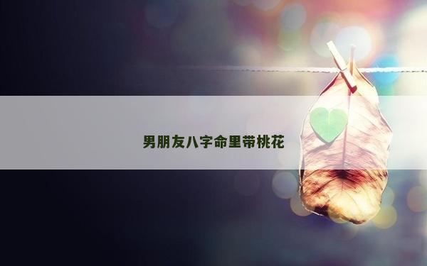 男朋友八字命里帶桃花