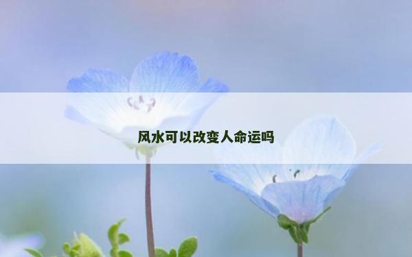 風(fēng)水可以改變?nèi)嗣\(yùn)嗎