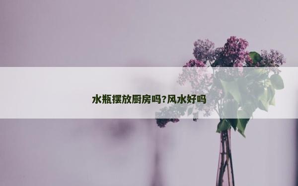 水瓶擺放廚房嗎?風水好嗎
