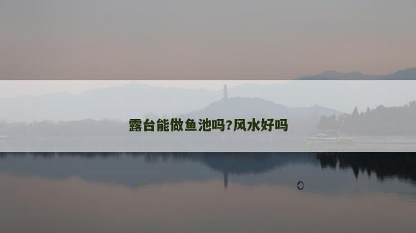 露臺能做魚池嗎?風水好嗎