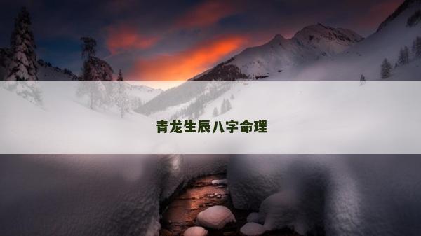 青龍生辰八字命理