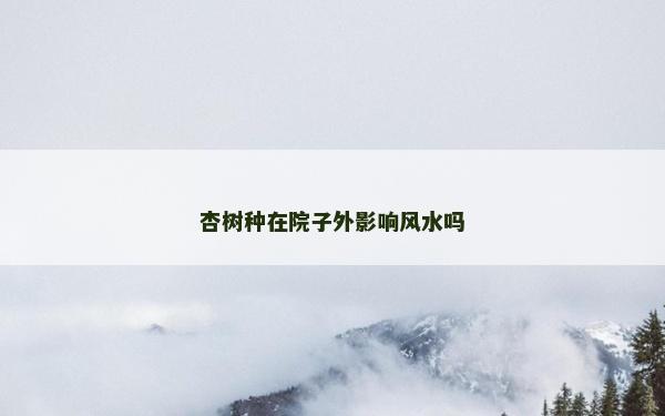 杏樹種在院子外影響風(fēng)水嗎